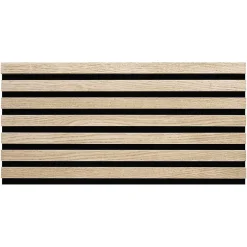 Tasseau décoratif lamelles en bois sur feutrine 30 x 60 cm (vendu à l'unité)