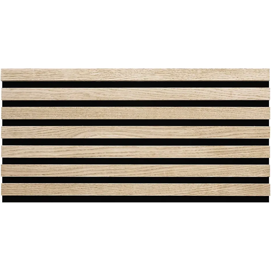 Tasseau décoratif lamelles en bois sur feutrine 30 x 60 cm (vendu à l'unité)