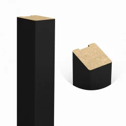 Tasseau décoratif placage noir 3 x 280 cm vendu par 4 pièces