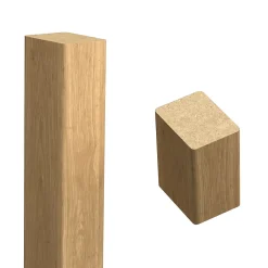 Tasseau décoratif placage papier imitation chêne Saragosse, 3 x 4 cm L.2,8 m (lot de 4)