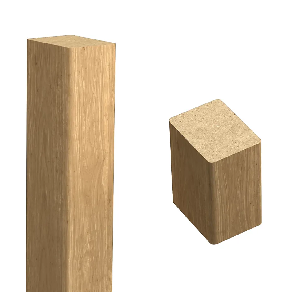 Tasseau décoratif placage papier imitation chêne Saragosse, 3 x 4 cm L.2,8 m (lot de 4)