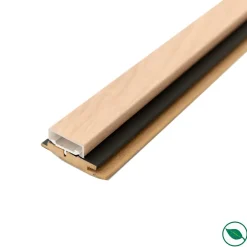 Forestea Tasseau de finition chêne clair sur fond NOIR pour intégration de LED 2500 41/54 x 20 mm