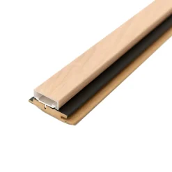 Forestea Tasseau de finition chêne clair sur fond NOIR pour intégration de LED 2500 41/54 x 20 mm