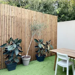 Tasseau en sapin traité marron 35X35mm L.2,40m- Sale