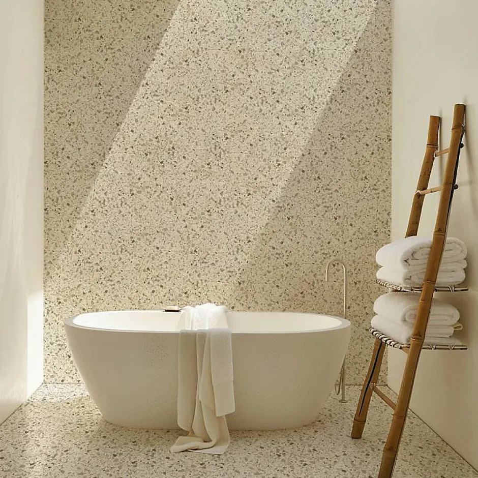 Terrazzo Stracciatella beige - 60 x 60 cm-Decoon