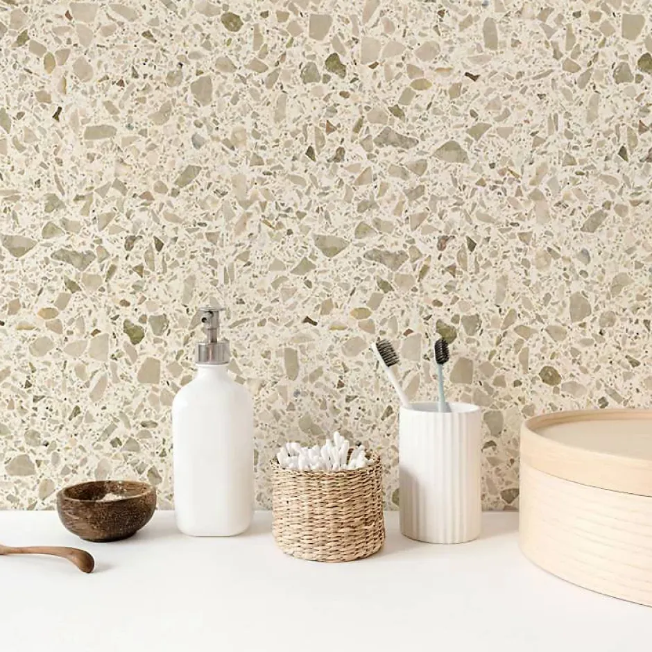 Terrazzo Stracciatella beige - 60 x 60 cm-Decoon