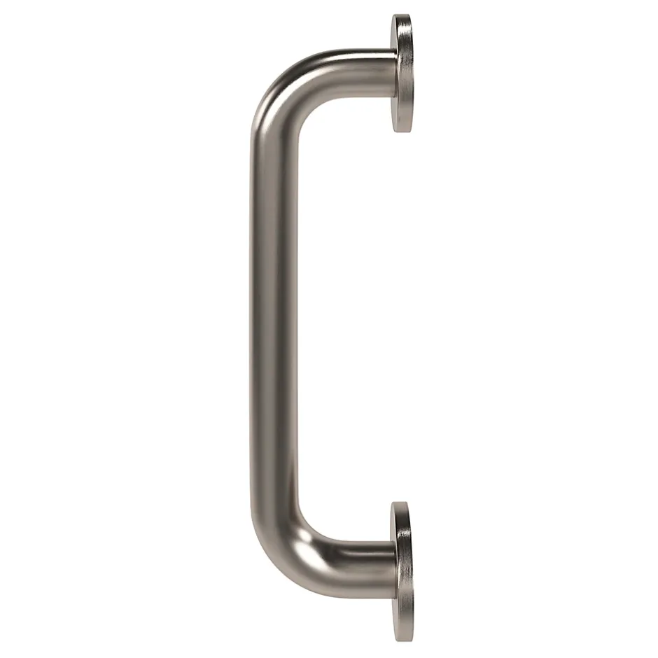 GoodHome Tirant de porte Golvin acier gris L.22 x H. 24,6 cm
