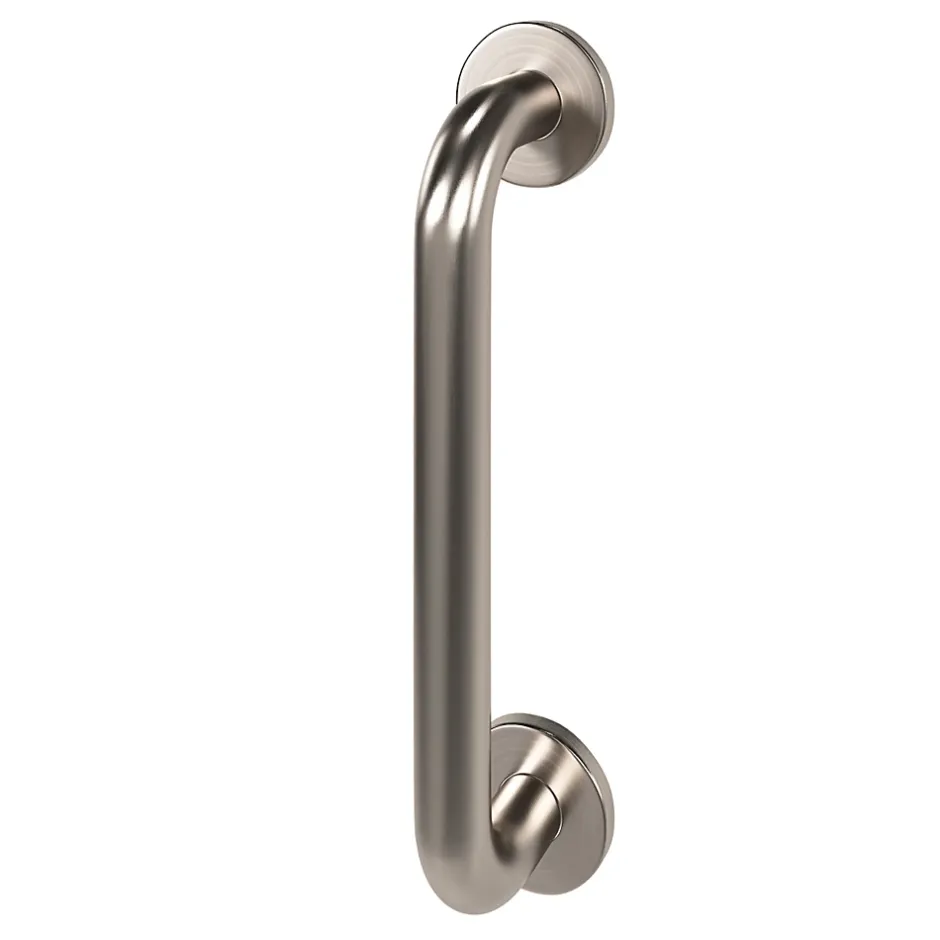 GoodHome Tirant de porte Golvin acier gris L.22 x H. 24,6 cm