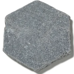 Ro'Ma Nature Tomette hexagonale Pierre d'Egypte Grise 14x14x2 cm - Intérieur et Extérieur (lot de 1 m²) -