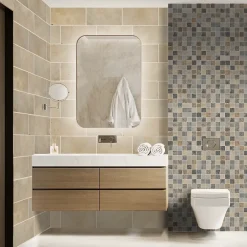 Casa Linea Travertin mural en pierre naturelle beige mat L. 40,6 x l. 20,3 cm x ép. 1 cm