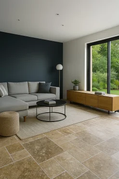 TRAVERTIN RUSTIC (2nd Choix) , pierre naturelle, Opus 4 formats EP 1,2cm (carton de 0,74m2) - LIVRAISON CHARIOT EMBARQUÉ-Pattom