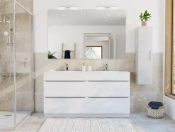 Casa Linéa Travertin sol et mur intérieur beige L.61 x l.40,6 cm x ép.12 mm, Travertino