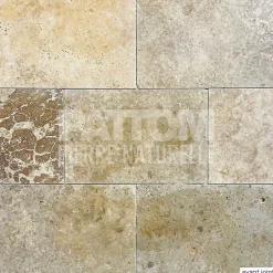 TRAVERTIN STANDARD MIX, (1er choix mix), pierre naturelle 40,6 X 61 EP 1,2cm - LIVRAISON PREMIUM CHARIOT EMBARQUÉ-Pattom Discount