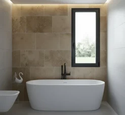 TRAVERTIN STANDARD MIX, (1er choix mix), pierre naturelle 40,6 X 61 EP 1,2cm - LIVRAISON PREMIUM CHARIOT EMBARQUÉ-Pattom Discount