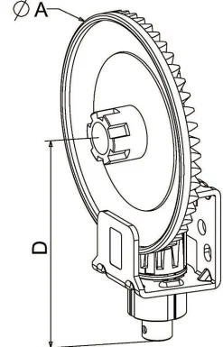 TREUIL COUPLE CONIQUE 4,5/1 NUMERO0 ENTREE 6P7 SORTIE CRABOT ZF MALE AVEC FIN DE COURSE-Zurfluh-Feller