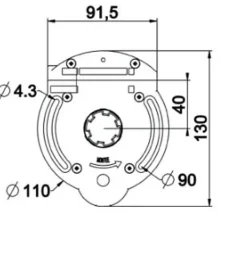 Zurfluh-Feller TREUIL VIS FREIN 7/1 ENTREE 6P7 SORTIE C10 FEMELLE SANS FIN DE COURSE (ENTRAINEMENT C10)