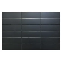 Lux Mosaic Velvet Black Lisse Série Revêtement grès cérame premium 5x15 cm.