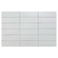 Velvet White Lisse Série Revêtement grès cérame premium 5x15 cm.-Lux Mosaic Sale