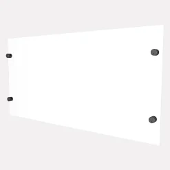 Verre synthétique avec supports de fixation gris RAL7016 pour garde-corps-Kordo Outlet