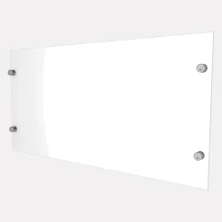 Kordo Verre synthétique avec supports de fixation Gris RAL 9006 pour garde-corps