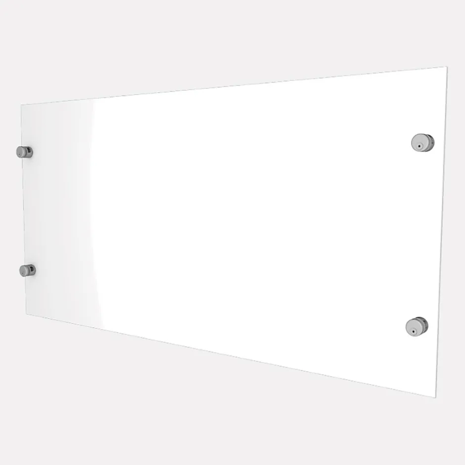 Kordo Verre synthétique avec supports de fixation Gris RAL 9006 pour garde-corps