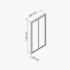 Verrière 2 Carreaux - Déjà Montée - Noir Mat - Verre Dépoli-Mon Marché Déco New