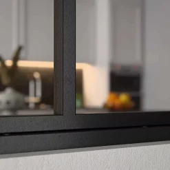 Verrière 4 Carreaux - Déjà Montée - Noir Mat-Mon Marché Déco Online