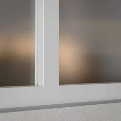 Mon Marché Déco Verrière 4 Carreaux - En Kit - Blanc - Verre Dépoli