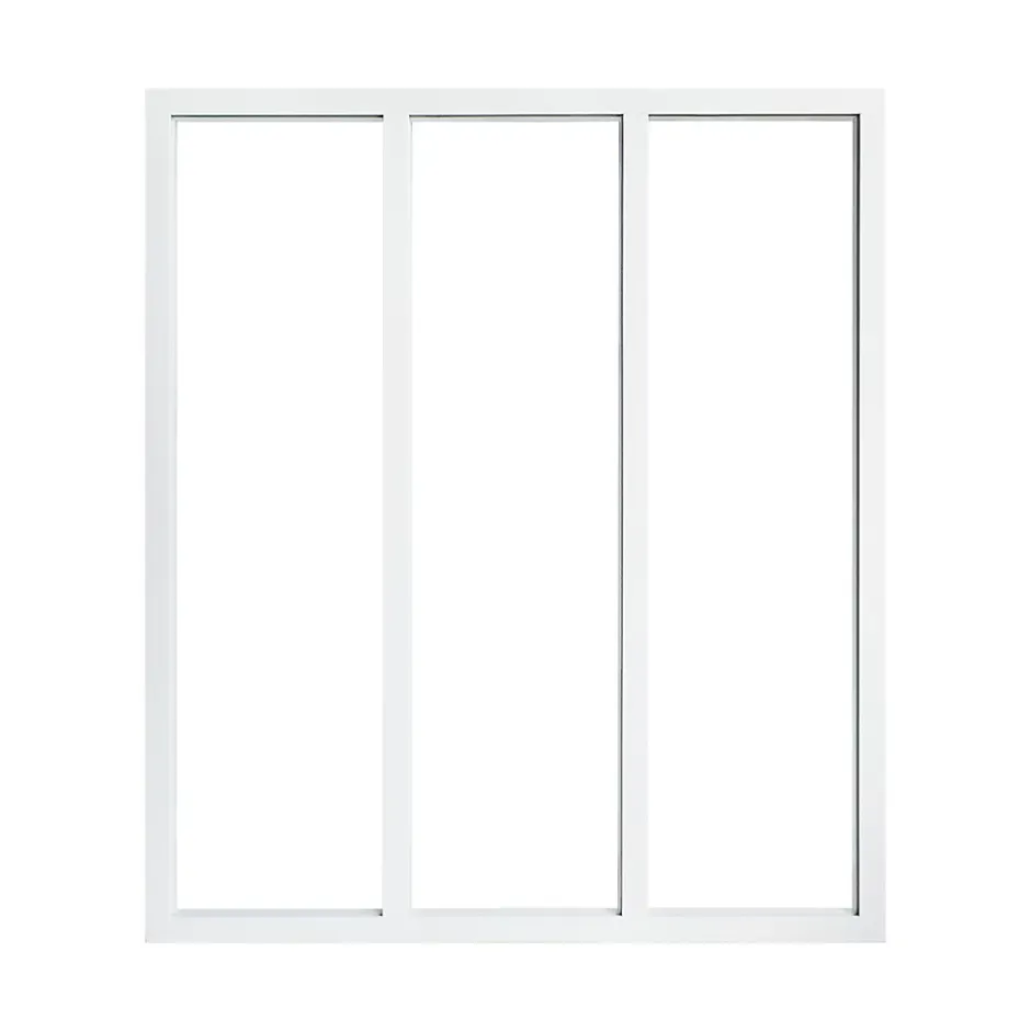 Verrière 3 carreaux transparents, coloris blanc H108 x l.93cm