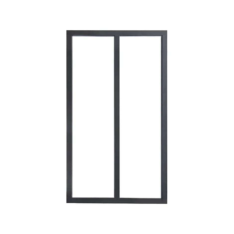 Verrière 2 carreaux transparents, coloris noir mat H108 x l.63 cm- Online