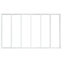Verrière 6 carreaux transparents, coloris blanc H108 x l.183cm- Best