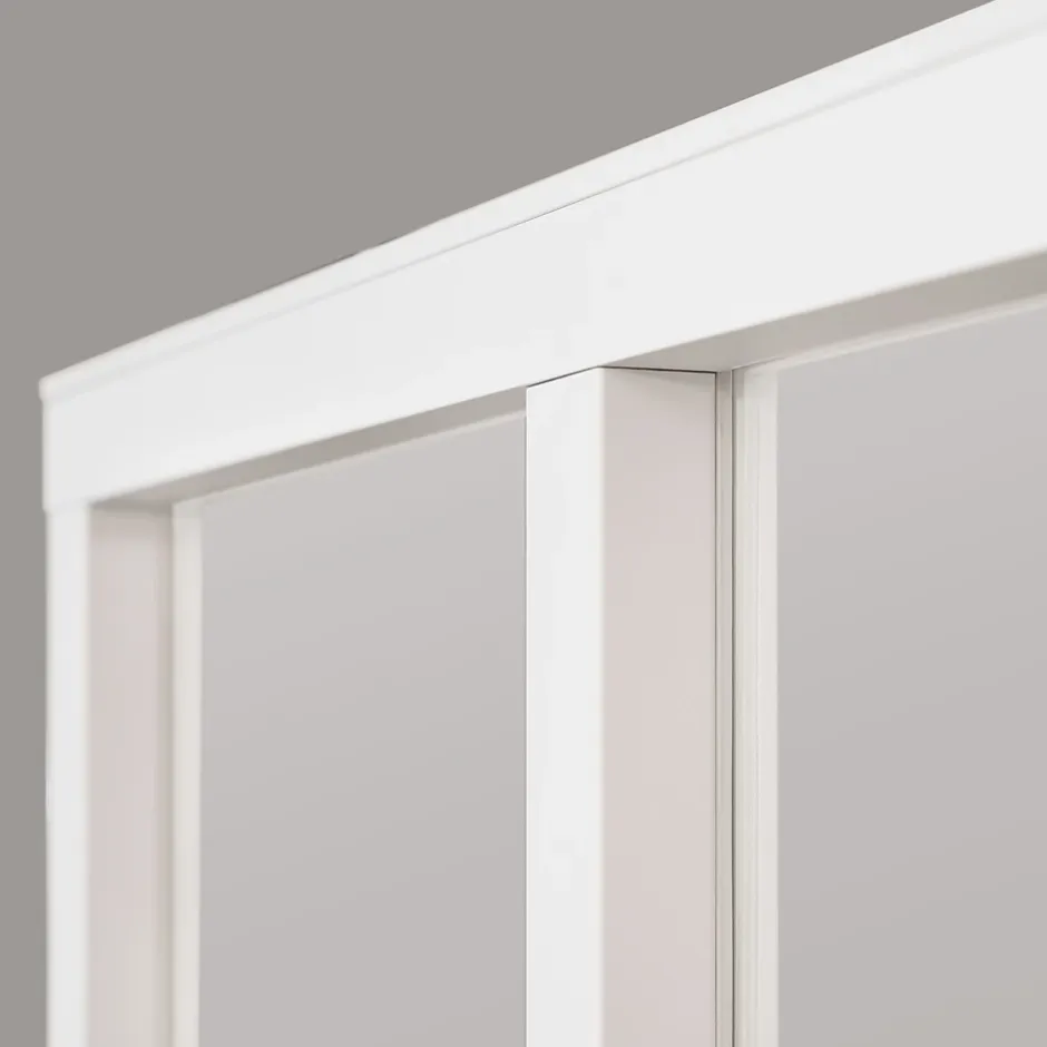 Verrière 4 carreaux transparents, coloris blanc H108 x l.123cm- Outlet