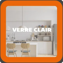 MySystem Verrière 4 verres Curly - L x H : 135 x 125 cm - Laqué effet rouille granité - verre Clair inclus