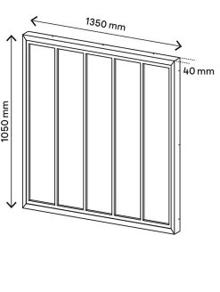 Verrière acier noir 5 vitrages transparents H 105 X L 135 cm- Outlet