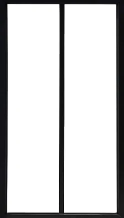 Verrière acier noir 2 vitrages transparents H 105 X L 57 cm