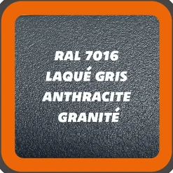 MySystem Verrière ArtDéco 7 - L x H : 190 x 150 cm - Laqué gris 7016 granité - vitrages inclus