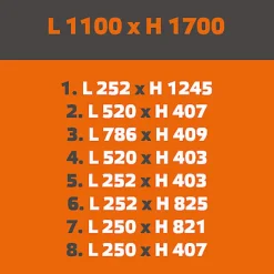 Verrière ArtDéco 8 - L x H : 110 x 170 cm - Laqué effet rouille granité - vitrages inclus-MySystem Outlet