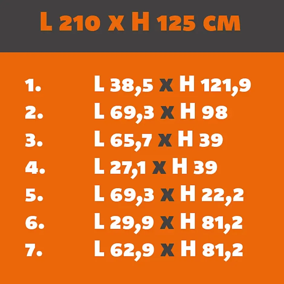 Verrière ArtDéco 7 - L x H : 210 x 125 cm - Laqué effet rouille granité - vitrages inclus-MySystem Sale