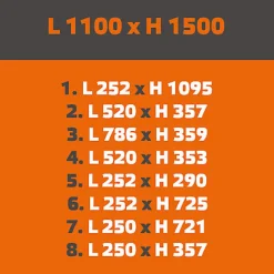 Verrière ArtDéco 8 - L x H : 110 x 150 cm - Laqué blanc 9003 granité - vitrages inclus-MySystem Clearance