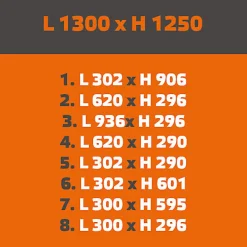 MySystem Verrière ArtDéco 8 - L x H : 130 x 125 cm - Laqué gris 7016 granité - vitrages inclus