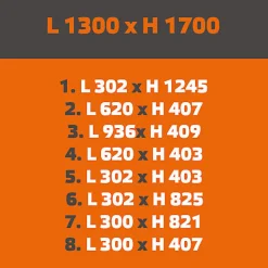 Verrière ArtDéco 8 - L x H : 130 x 170 cm - Laqué blanc 9003 granité - vitrages inclus-MySystem Discount