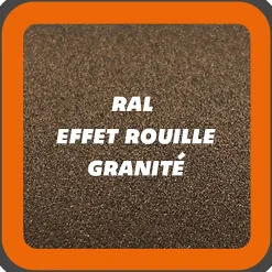 MySystem Verrière ArtDéco 7 - L x H: 190 x 125 cm - Laqué effet rouille granité - vitrages inclus