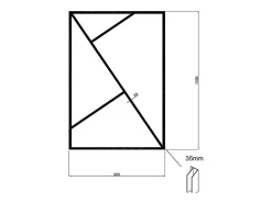 Verrière asymétrique en aluminium thermolaqué - L90 x H130 - FAZENDA-Vente-unique Best