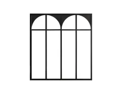 Verrière atelier art déco en aluminium thermolaqué 120x105 cm - Noir - ARCADEA-Vente-unique Clearance