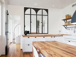 Verrière atelier art déco en aluminium thermolaqué 120x130 cm - Noir - ARCADEA-Vente-unique Hot