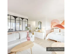 Verrière atelier art déco en aluminium thermolaqué 120x130 cm - Noir - ARCADEA-Vente-unique Hot