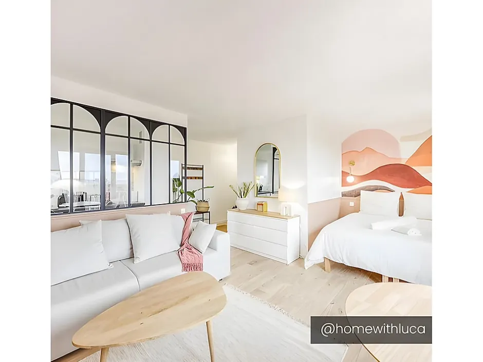 Verrière atelier art déco en aluminium thermolaqué 120x130 cm - Noir - ARCADEA-Vente-unique Hot