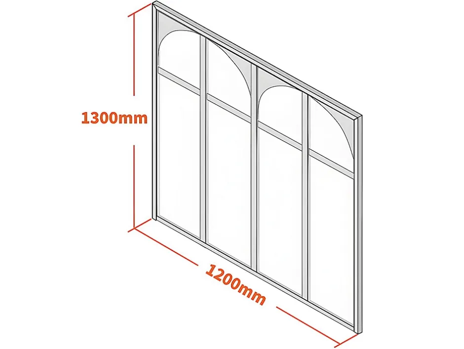 Verrière atelier art déco en aluminium thermolaqué 120x130 cm - Noir - ARCADEA-Vente-unique Hot
