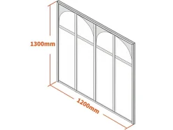 Verrière atelier art déco en aluminium thermolaqué 120x130 cm - Noir - ARCADEA-Vente-unique Hot