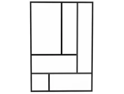 Vente-unique Verrière atelier design en aluminium thermolaqué 150x105 cm - Noir - ARTENA